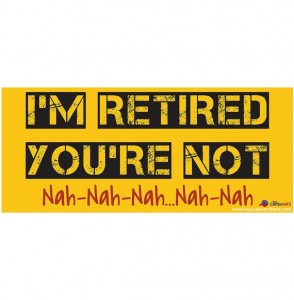 Baseball Caps Retired Cap Black Hat BCAH Bumper Sticker for Retirement Party Mens Womens - CC1277LOB01
