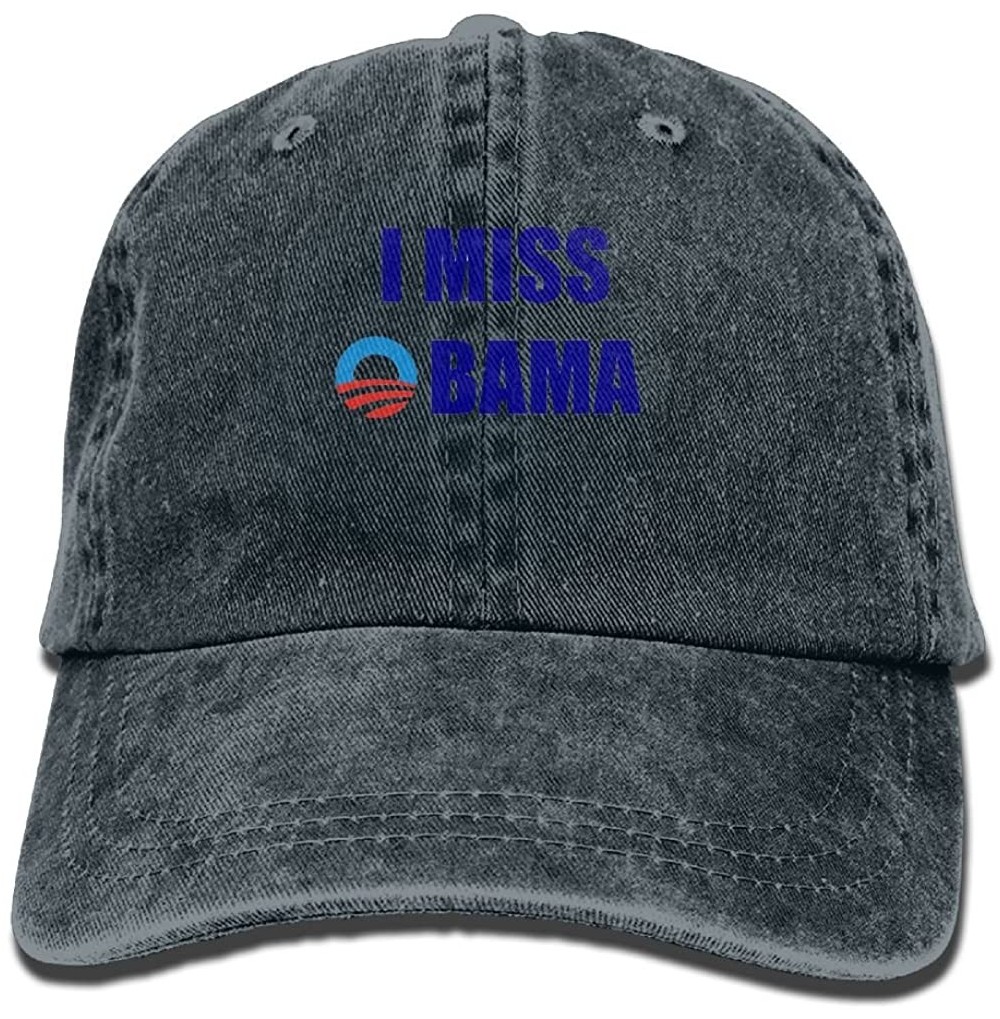 Baseball Caps I Miss Obama Denim Hat Adjustable Unisex Classic Baseball - Navy - C818DWC37HI