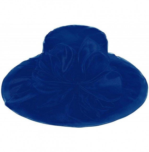 Sun Hats Women Kentucky Derby Ascot Girls Tea Party Dress Church Lace Hats - Navy - C118RLYAI03