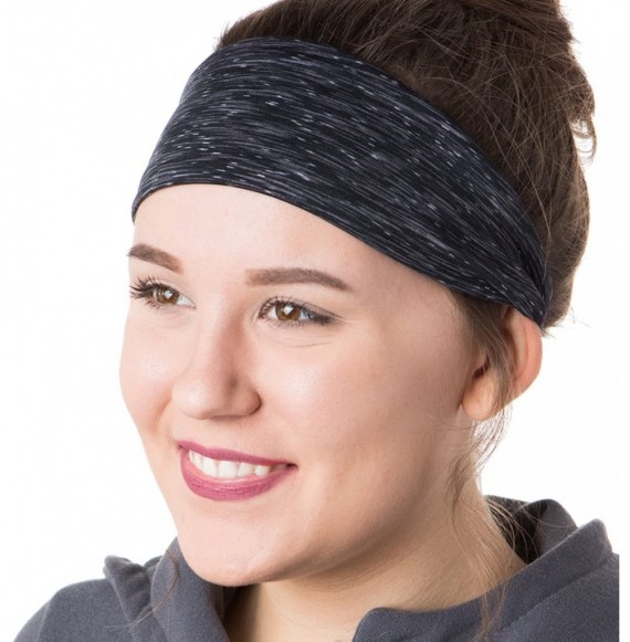 Headbands Xflex Space Dye Adjustable & Stretchy Wide Headbands for Women - Heavyweight Space Dye Black - CD17X6NSSDO
