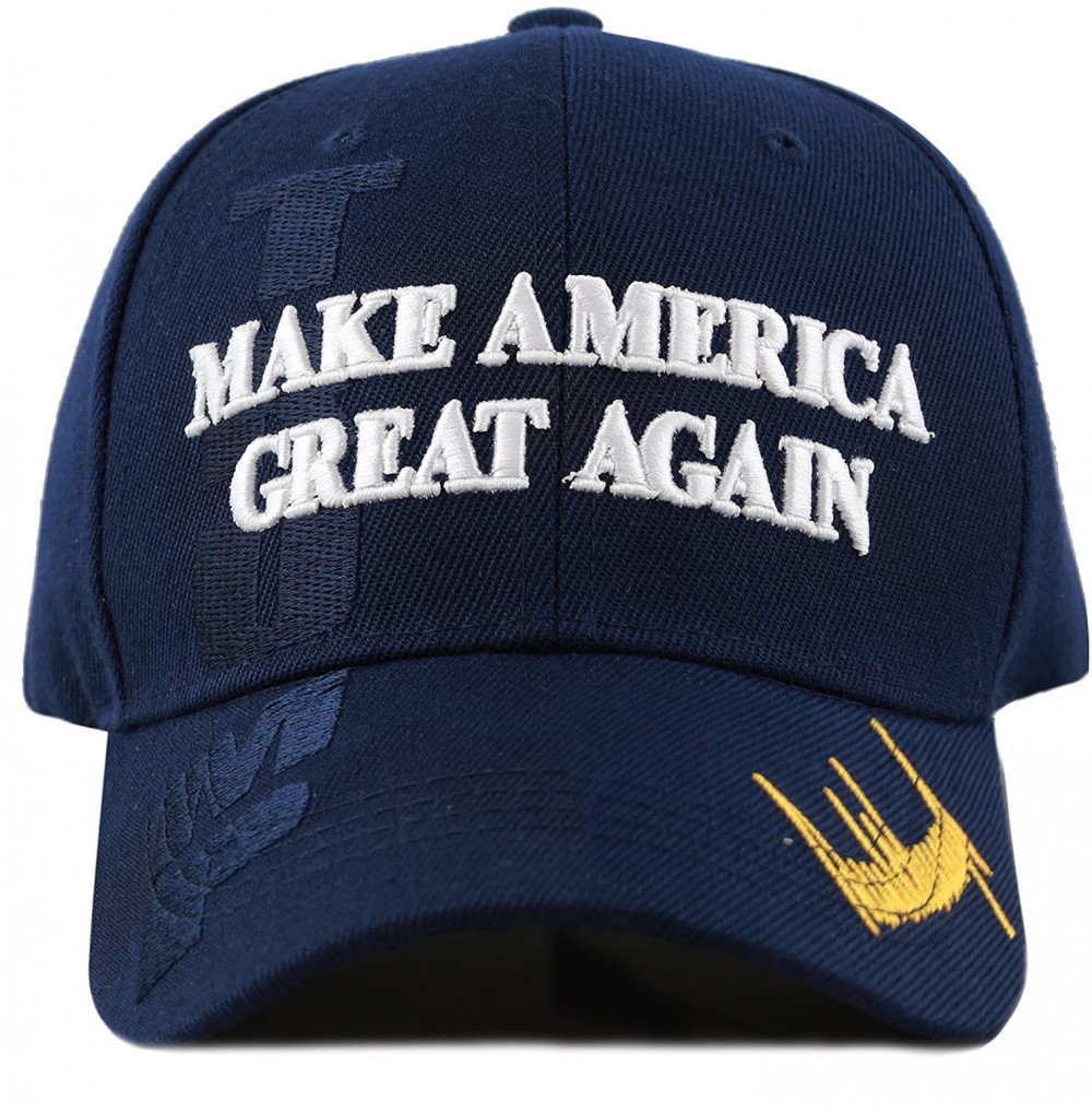 Baseball Caps Original Exclusive Donald Trump 2020" Keep America Great/Make America Great Again 3D Cap - 2. Navy-flag - CO18D...