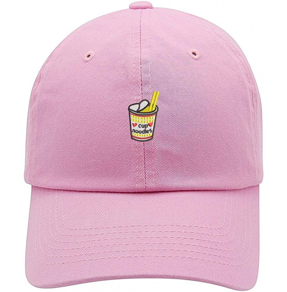 Baseball Caps Unisex Cup of Noodles Low Profile Embroidered Baseball Dad Hat - Vc300_pink - C518QZ5YR2H