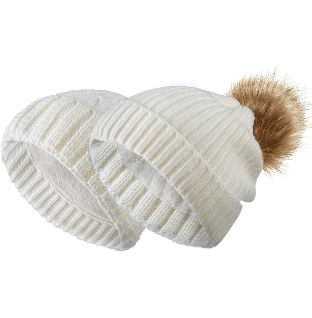 Skullies & Beanies 2 Pack Winter Hats for Women Slouchy Beanie for Women Beanie Hats - A9-white Beanie - C818SR5EAOZ