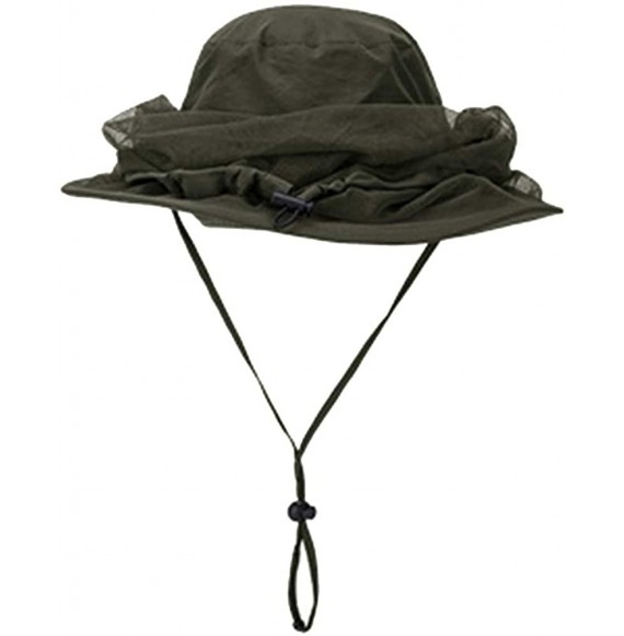 Sun Hats Mesh Sun Hat Outdoor Fishing Hiking Sun Cap Neck Face Flap Portect Hat UPF50+ - Army Green - CK183KU8NR8