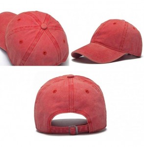Baseball Caps Unisex Adjustable Washed Dyed Baseball Caps Avicii True Logo Snapback Sun Visor Hats - Red - CM18X2KX4DG