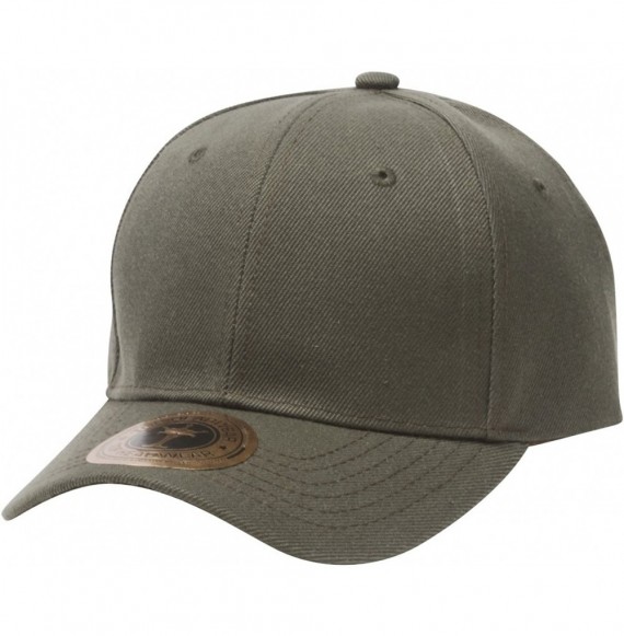Baseball Caps Structured Hook & Loop Adjustable Hat - Brown - CT180I9OW60
