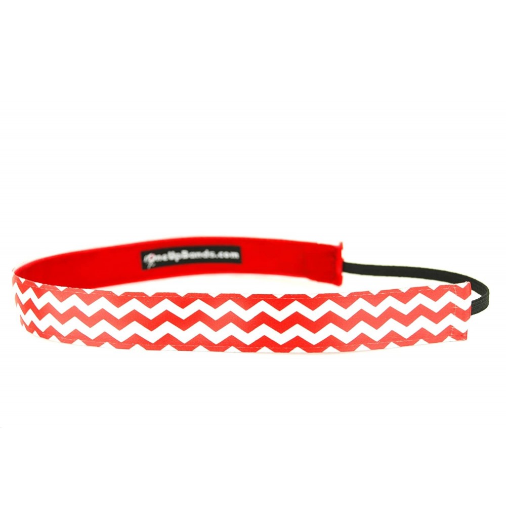 Headbands Women's Red Chevron One Size Fits Most - Double Red/Satin - CE11K9XCSFP