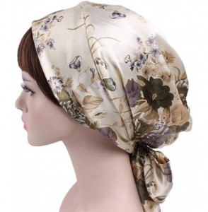 Headbands 6 Pack Women Girls Silk Satin Headbands Solid Color Elastic Hairband Twisted Turban - A-rrbg - CF18XTQXE7Y