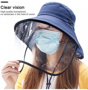 Sun Hats Summer Bill Flap Cap UPF 50+ Cotton Sun Hat with Neck Cover Cord for Women - 00020_navy(with Face Shield) - CN12E6X5GNJ