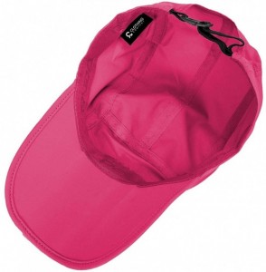 Baseball Caps Unisex Foldable UPF 50+ Sun Protection Quick Dry Baseball Cap Portable Hats - Hot Pink - CD18G4HQ3IO