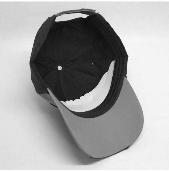 Baseball Caps Reflective High Visibility Piping Neon Polyester Twill Low Profile Baseball Cap - Black/Ref.gray - CC189YUG5DN