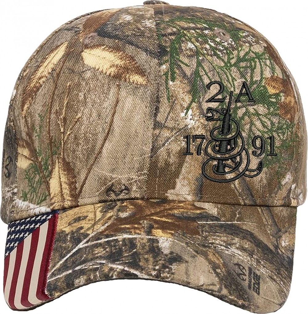 Baseball Caps Gun Snake 2A 1791 AR15 Guns Right Freedom Embroidered One Size Fits All Structured Hats - Side Real Tree 305 - ...