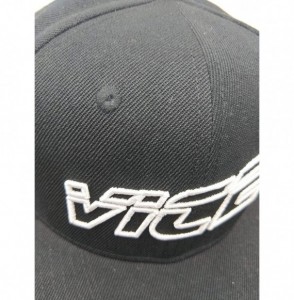 Baseball Caps 3D Embossed/Embroidery Letters Baseball Cap - Flat Visor Adjustable Snapback Hats Blank Caps - Vice-black - CY1...