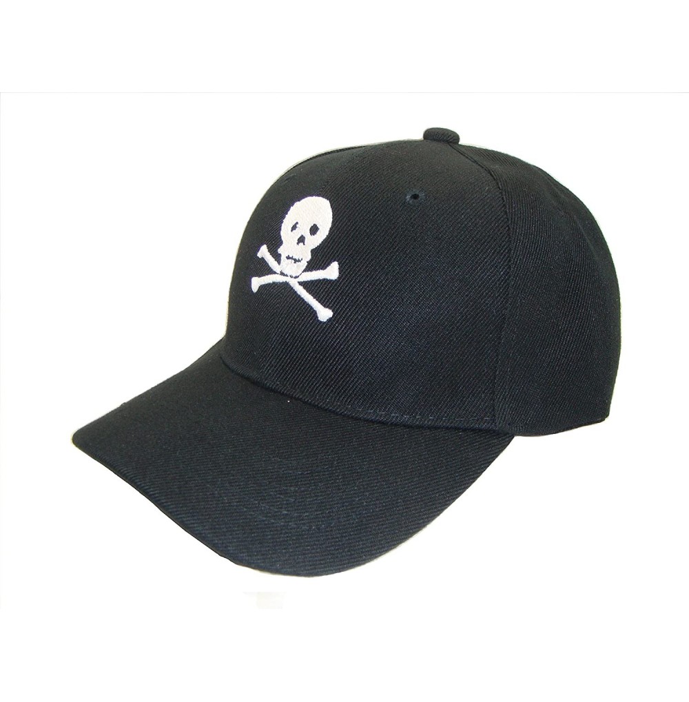 Baseball Caps Skull & Crossbones Poison Baseball Cap(One Size- Black) - C111Y6G3OKT