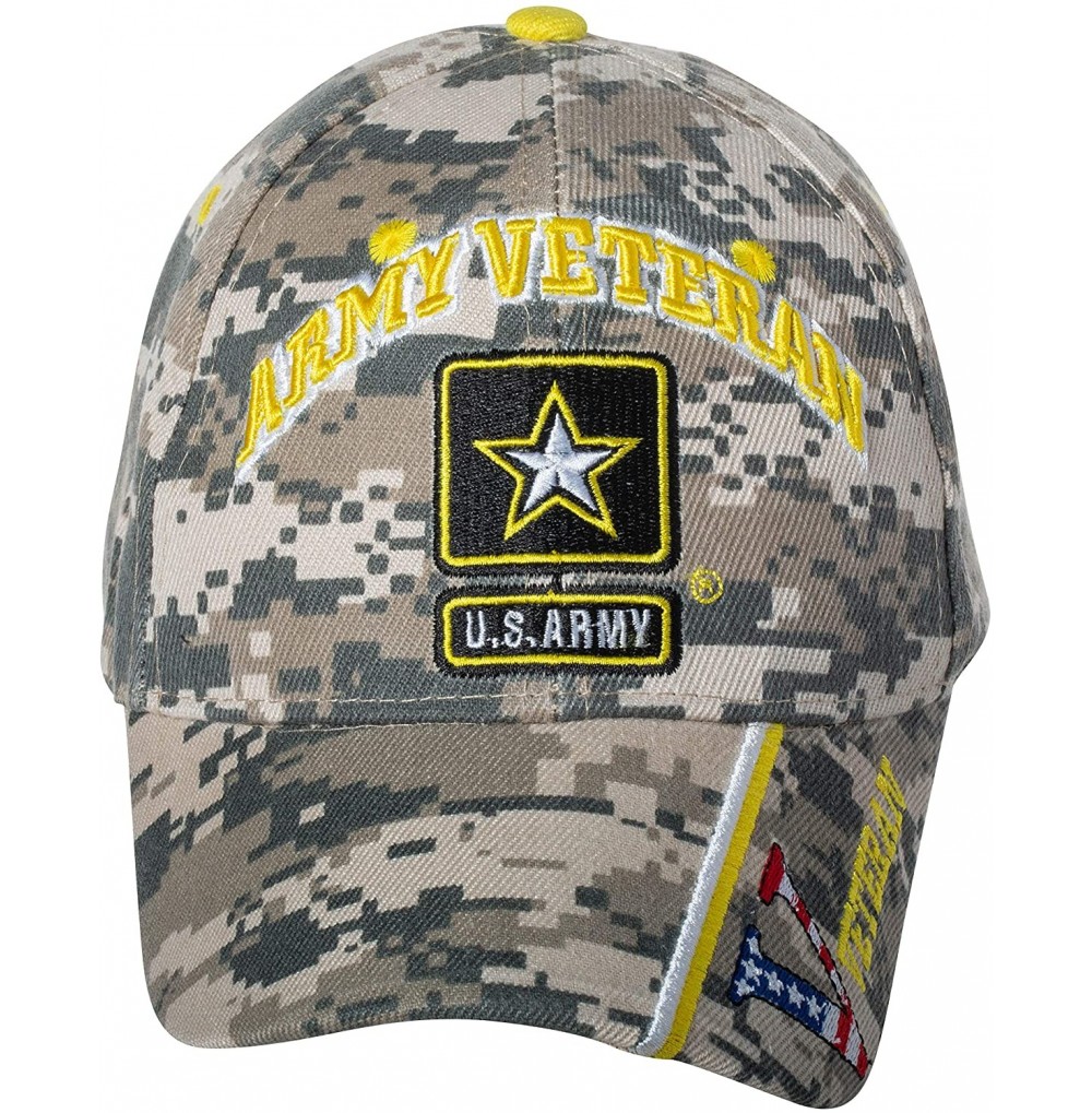 Baseball Caps Officially Licensed United States Army Veteran Embroidered Baseball Cap - Army Star - Digital Camo - CK18S8SYRTZ