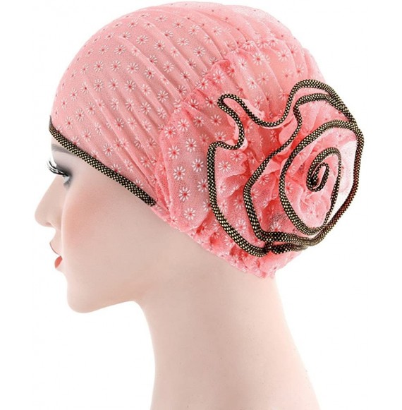Skullies & Beanies Scarf Chemo Hat Turban Head Scarves Pre-Tied Headwear for Cancer - Pink - CB18DQR6SYQ