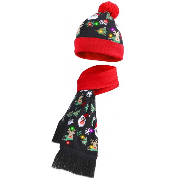 Skullies & Beanies LED Light Up Hat Beanie Knit Cap- Colorful LED Xmas Christmas Beanie - Set of B - CP18X66ZI4A