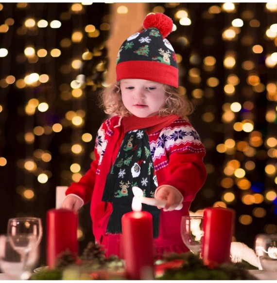 Skullies & Beanies LED Light Up Hat Beanie Knit Cap- Colorful LED Xmas Christmas Beanie - Set of B - CP18X66ZI4A