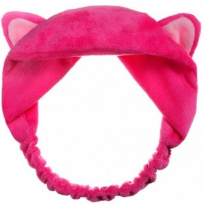 Headbands Girl's Fashion Cute Cat Ears Headband Hair Head Band Party Gift Headdress(Rose-red) - Rose-red - C417YC9NW0G