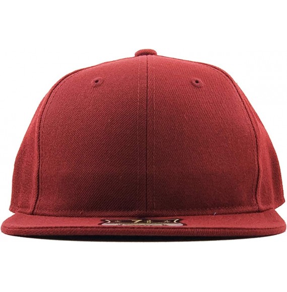 Baseball Caps The Real Original Fitted Flat-Bill Hats True-Fit - 10. Burgundy - CF11JEIBJFB