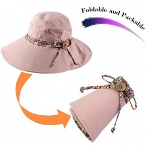 Sun Hats Sun Hats for Women Packable Sun Hat Wide Brim UV Protection Beach Sun Cap - Blue - C41845TD84G