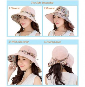 Sun Hats Sun Hats for Women Packable Sun Hat Wide Brim UV Protection Beach Sun Cap - Blue - C41845TD84G