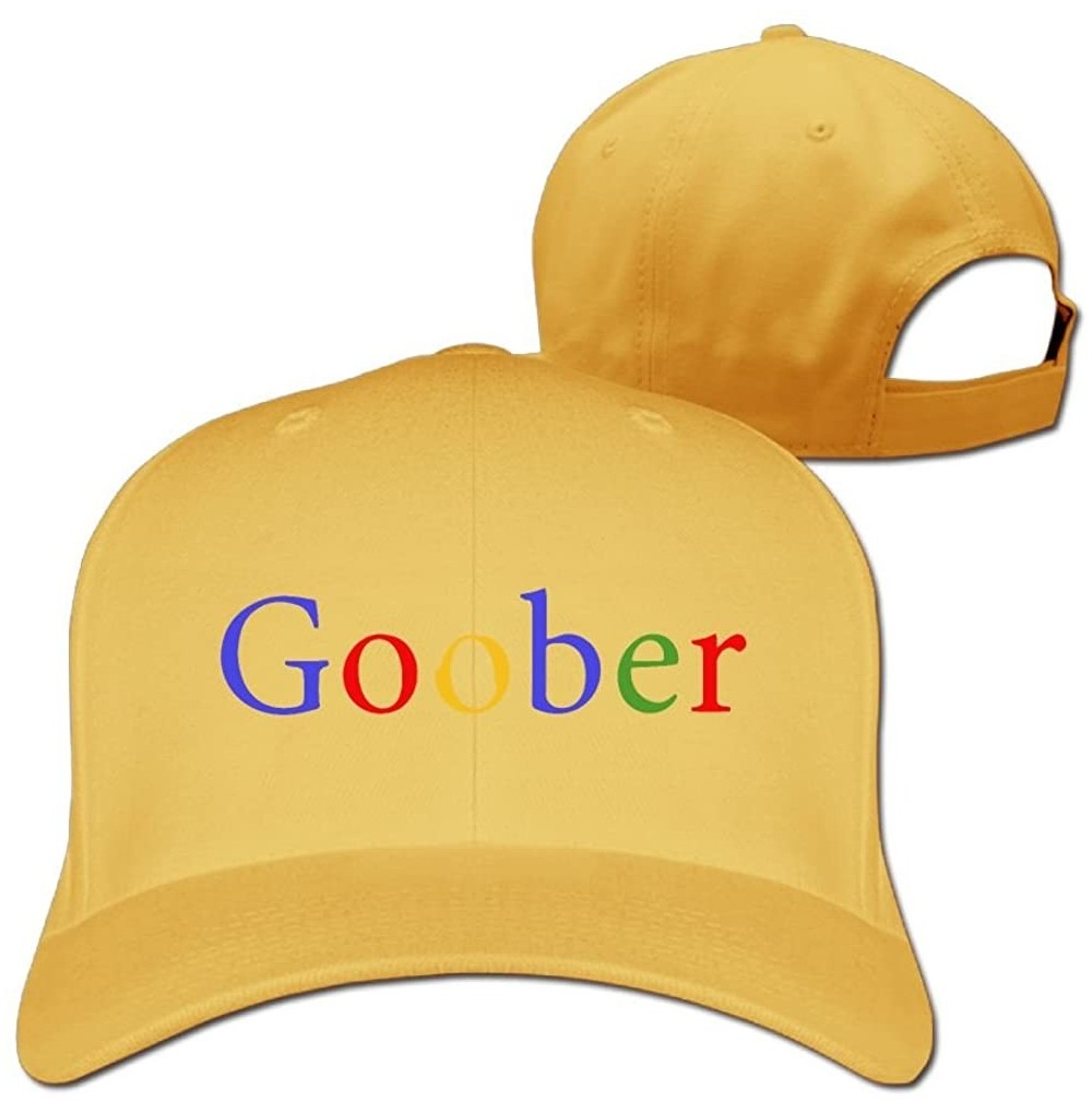 Skullies & Beanies Funny Design Goober Search Designer Trucker Cap Peaked Hat Unisex Baseball Hats - Yellow - CQ18G8YY9RN