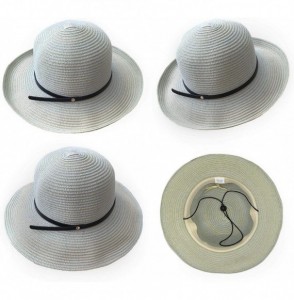 Sun Hats Womens Crushable UV Protection Summer Sun Hat Ladies Wide Brim Adjustable Travel Beach Hat 55-58cm - CE18Y8A90CH
