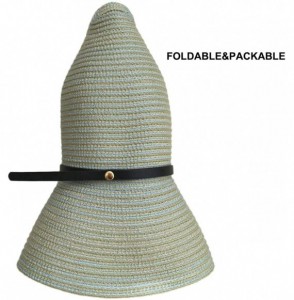 Sun Hats Womens Crushable UV Protection Summer Sun Hat Ladies Wide Brim Adjustable Travel Beach Hat 55-58cm - CE18Y8A90CH