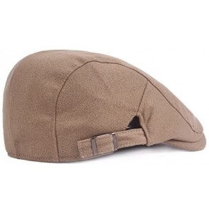 Newsboy Caps Mens Outdoor Newsboy Adjustable Duckbill Irish Hat - Khaki - C818CLTAXHN
