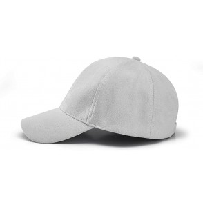 Baseball Caps Unisex Faux Suede Baseball Cap Adjustable Plain Dad Hat for Women Men - Grey - CT12EL625CV
