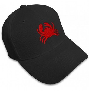 Baseball Caps Custom Baseball Cap Crab Style C Embroidery Acrylic Dad Hats for Men & Women - Black - C411MQOZS7P