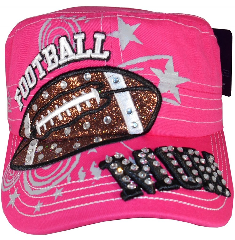 Baseball Caps Women's Castro Cadet Hat Football Mom One Size (One Size- Hot Pink) - CF11AAPXI7H
