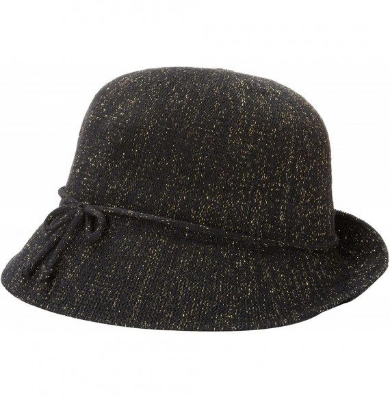 Bucket Hats Women's All That Glitters Cloche Hat - Black - CL11EFAW8Y3