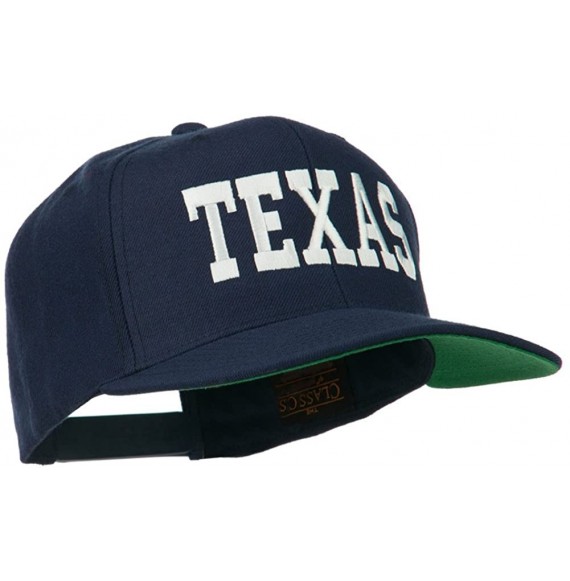 Baseball Caps College Texas Embroidered Snapback Cap - Navy - CR11ND5PHM7