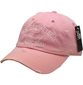 Baseball Caps Wrigley Field Chicago 1914 Vintage Adjustable Hat Pink - CE18WEOUURR