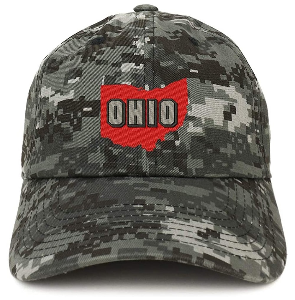 Baseball Caps Ohio State Embroidered Unstructured Cotton Dad Hat - Digital Night Camo - CR18SDMIIHA