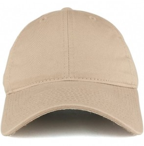 Baseball Caps Low Profile Vintage Washed Cotton Baseball Cap Plain Dad Hat - Khaki - CW1864Y8WCY