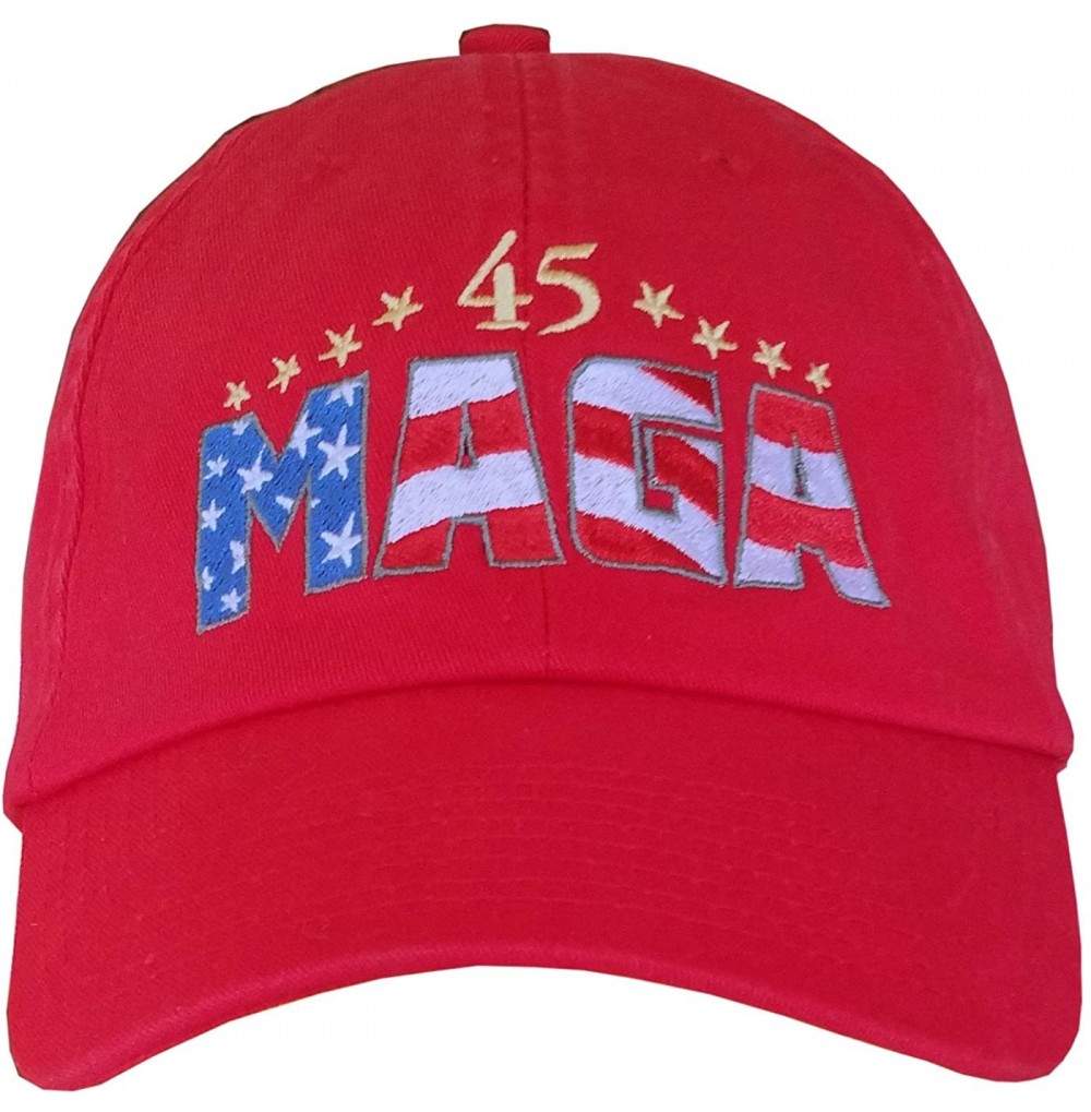 Baseball Caps MAGA Hat - Trump Cap - Usa-made Red/Redwhiteblue Maga Gold45 - CZ189WE7GOS