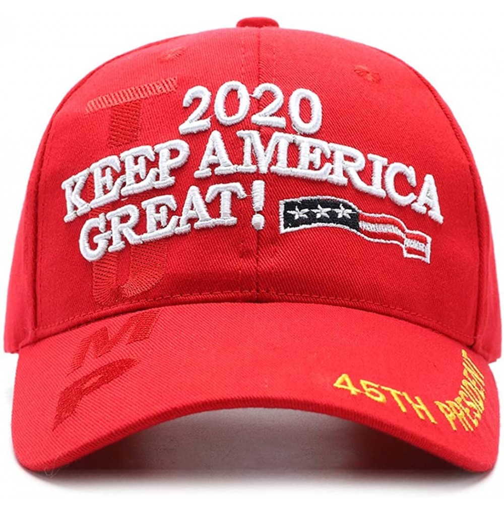 Baseball Caps Donald Trump 2020 Hat Keep America Great Hat 2020 USA Cap Make America Great Again - Red-c - CA18U7SRX2L