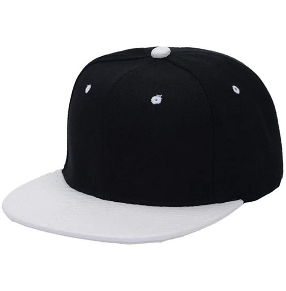 Baseball Caps Plain Animal Snakeskin PU Leather Strapbacks Hat (Black/Brown) - Black/White - C6126FY8L8J