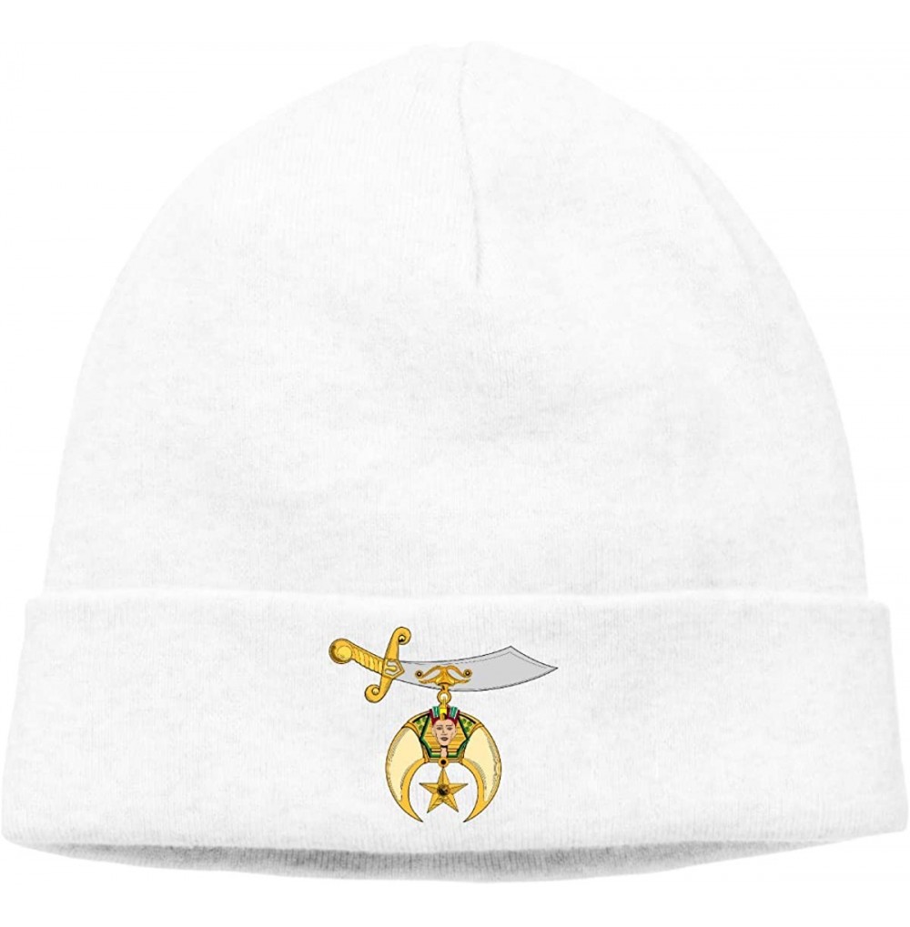 Skullies & Beanies Crali Shriner Unisex Fashion Autumn/Winter Cap Hedging Caps Casual Cap Hat Warm Hats for Men & Women - Whi...