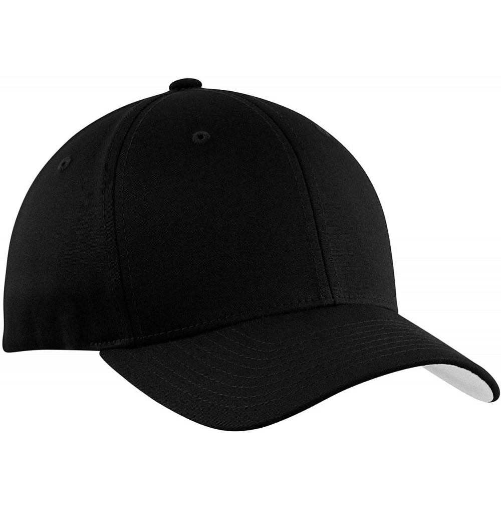 Baseball Caps Men's Flexfit Cotton Twill Cap - Black - CQ11NGR0GNR
