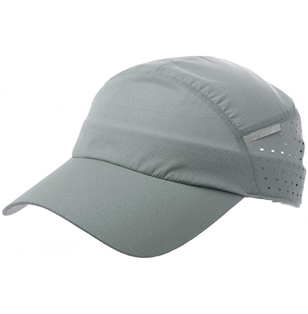Baseball Caps Mens UPF50 Quick-Dry Baseball Cap Foldable Brim Free-Size Sun Hat Unisex - 00745_light Gray - CB18TQM8OQX