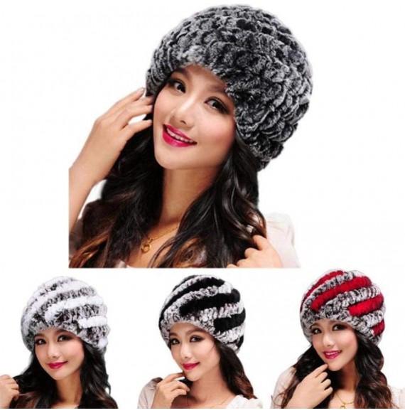 Skullies & Beanies Hats for Women Winter Adorable Oversized Soft Faux Fur Warm Hats Thick Caps - Purple - CP18L44ZDAM