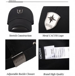 Baseball Caps Men's Sailing Style Cotton Structured Baseball Cap Adjustable Buckle Closure Sports Golf Hat - B0083_black - C4...