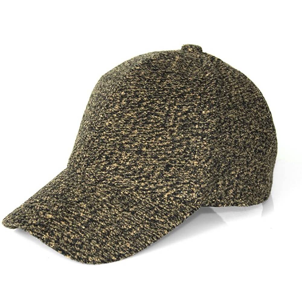 Baseball Caps Winter Dots Woolen Blend Baseball Hat Thick Warm Cap for Women/Men - 2 Coffee - CI186DHXN8H