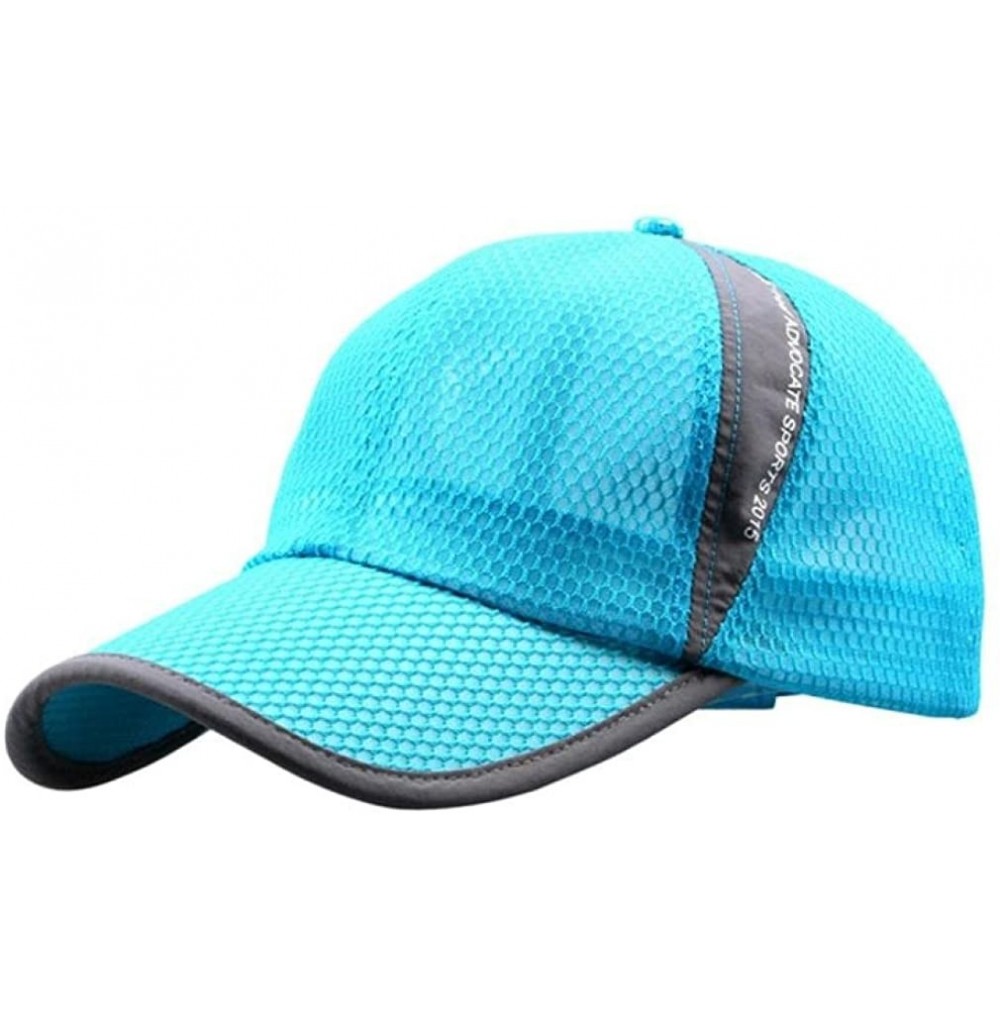 Baseball Caps Men Women Sun Hat Quick-Dry Ventilation Baseball Cap - Sky Blue - C512LYWVDI7