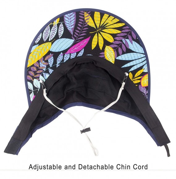 Visors Women's Wide Brim Sun UV Protection Visor Hats for Beach Fishing - Navy - C918CLQQX4M