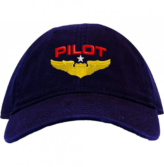 Baseball Caps Pilot with Wings Low Profile Baseball Cap - Navy - CE12K01RPTT